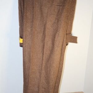 Gucci Men's Brown Cargo Pants with Yellow Accents